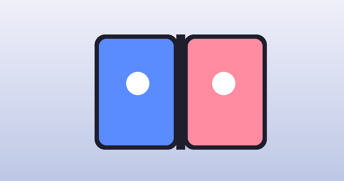 Illustration of two stylised smartphones side by side
